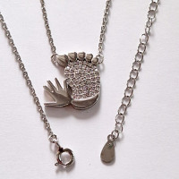 сребърно колие